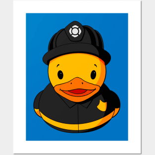 Fireman Rubber Duck Posters and Art